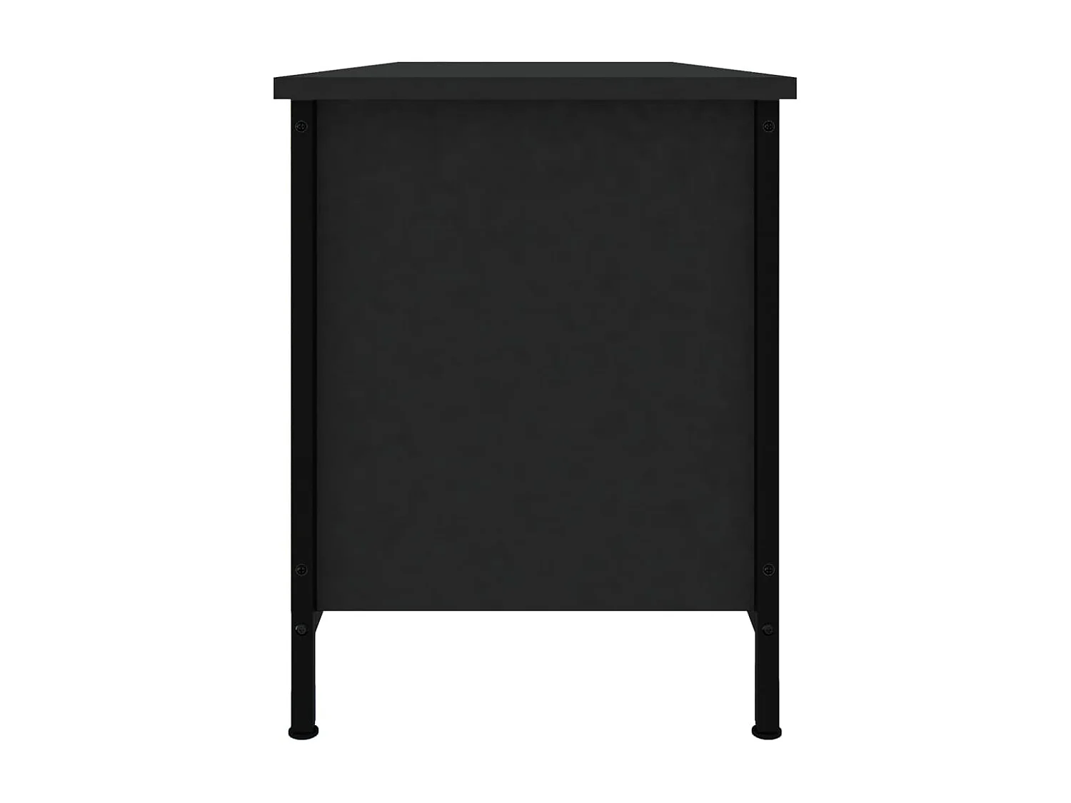 Meuble TV noir 102x35x45 cm bois d'ingénierie