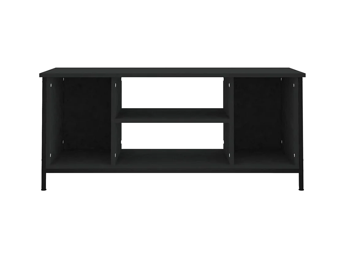 Meuble TV noir 102x35x45 cm bois d'ingénierie