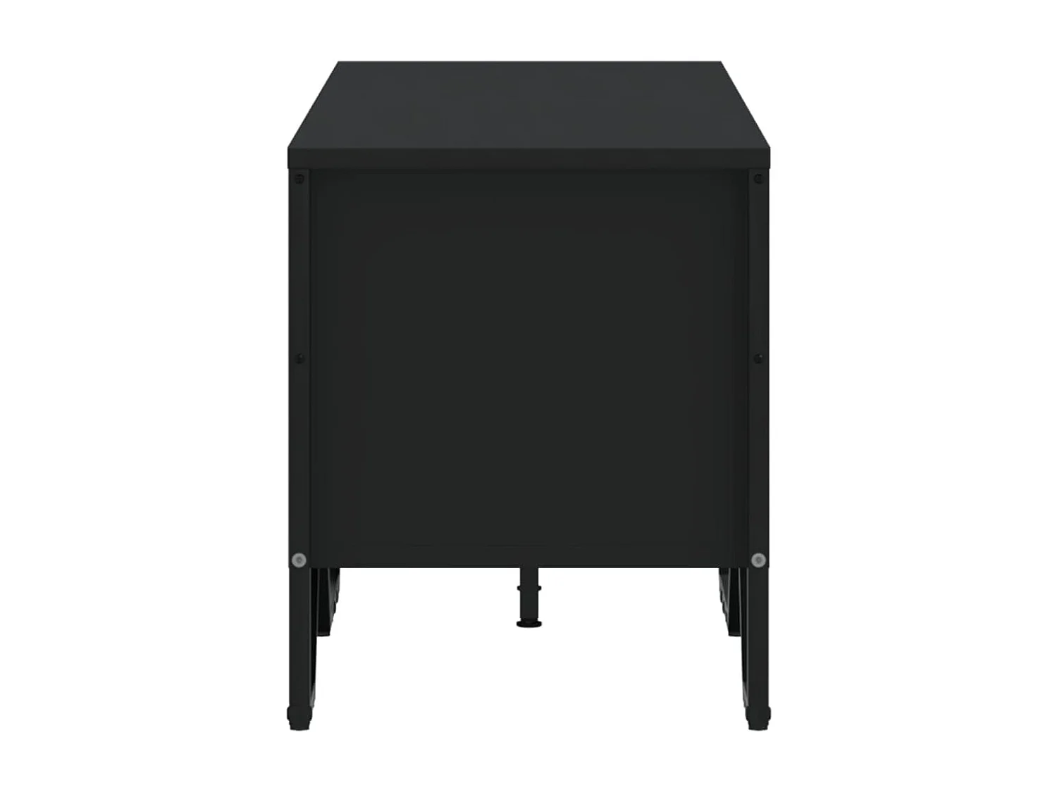 Meuble TV noir 122x34x41 cm bois d'ingénierie