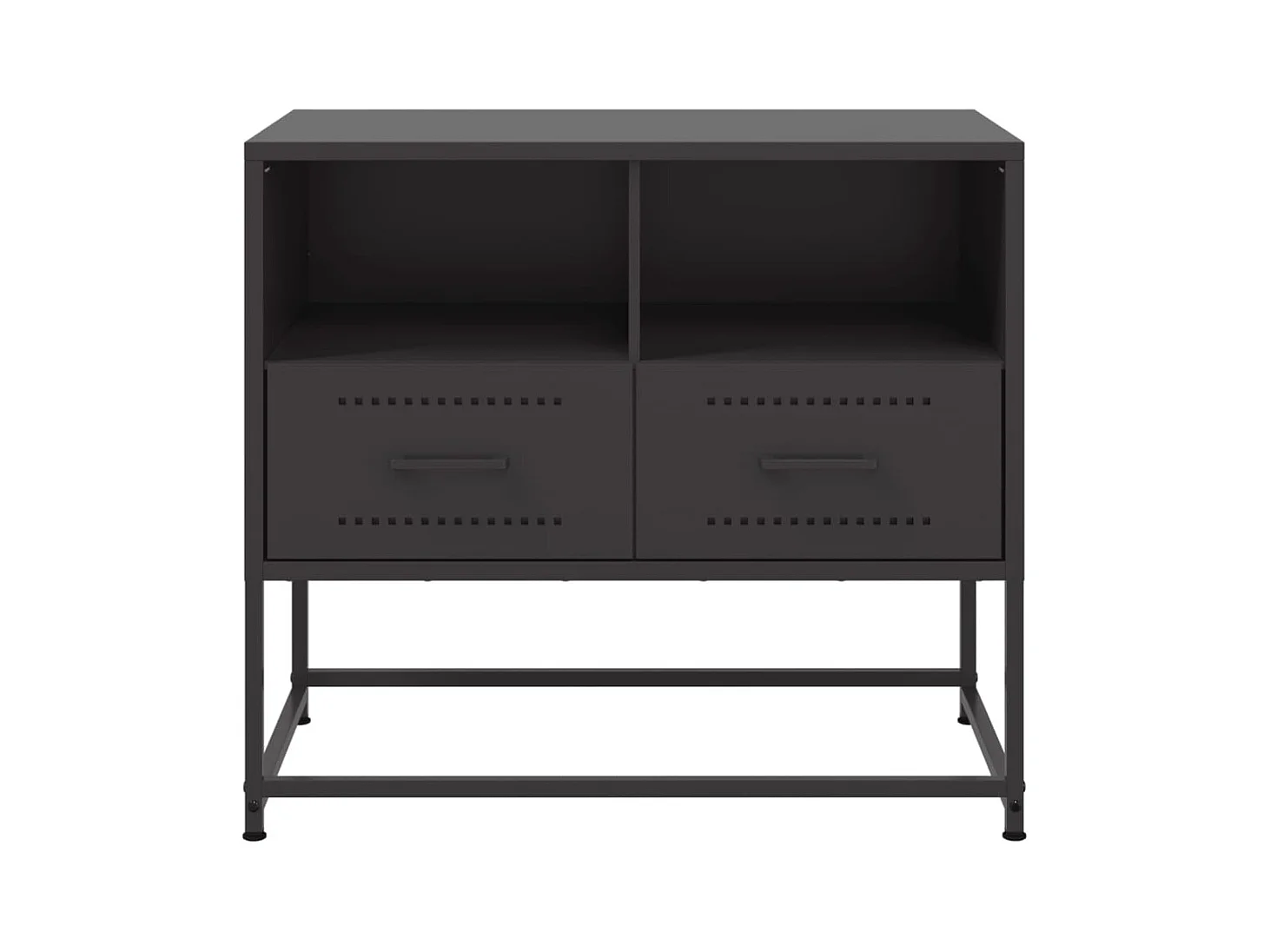Meuble TV noir 68x39x60,5 cm acier