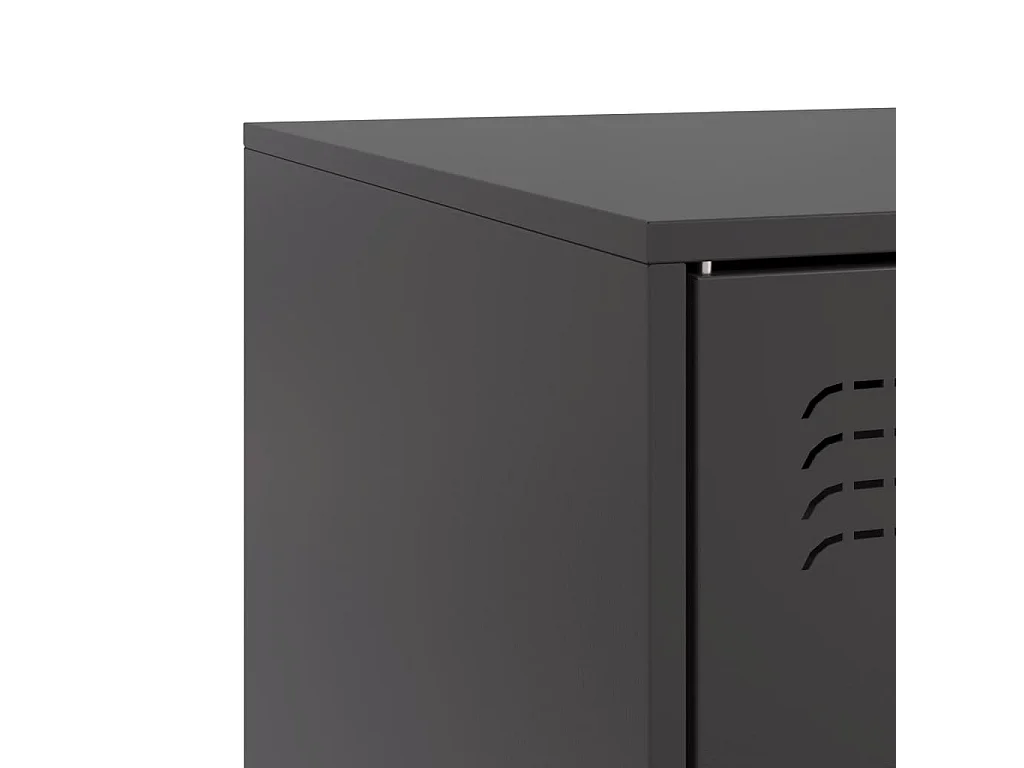 Meuble TV noir 99x39x44 cm acier