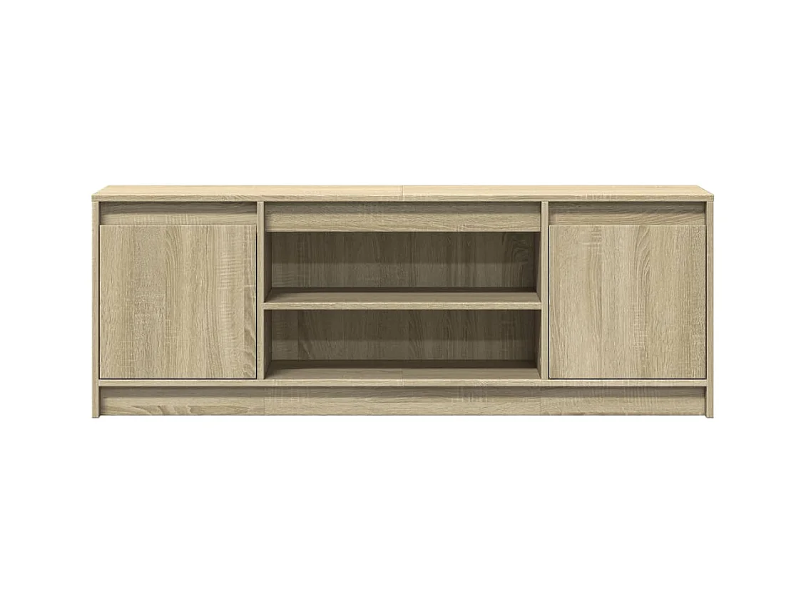 Meuble TV avec LED chêne sonoma 139,5x34x50cm bois d'ingénierie