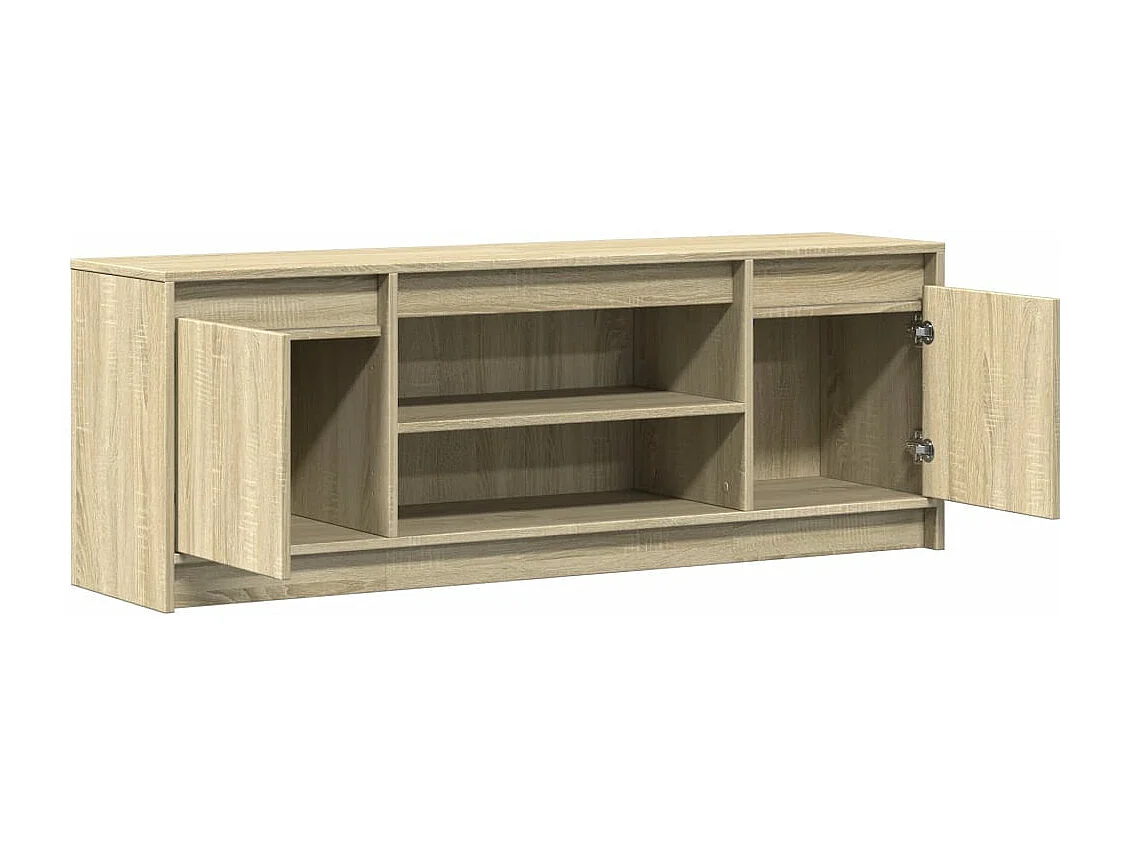 Tv-meubel met LED 139,5x34x50 cm bewerkt hout sonoma eikenkleur