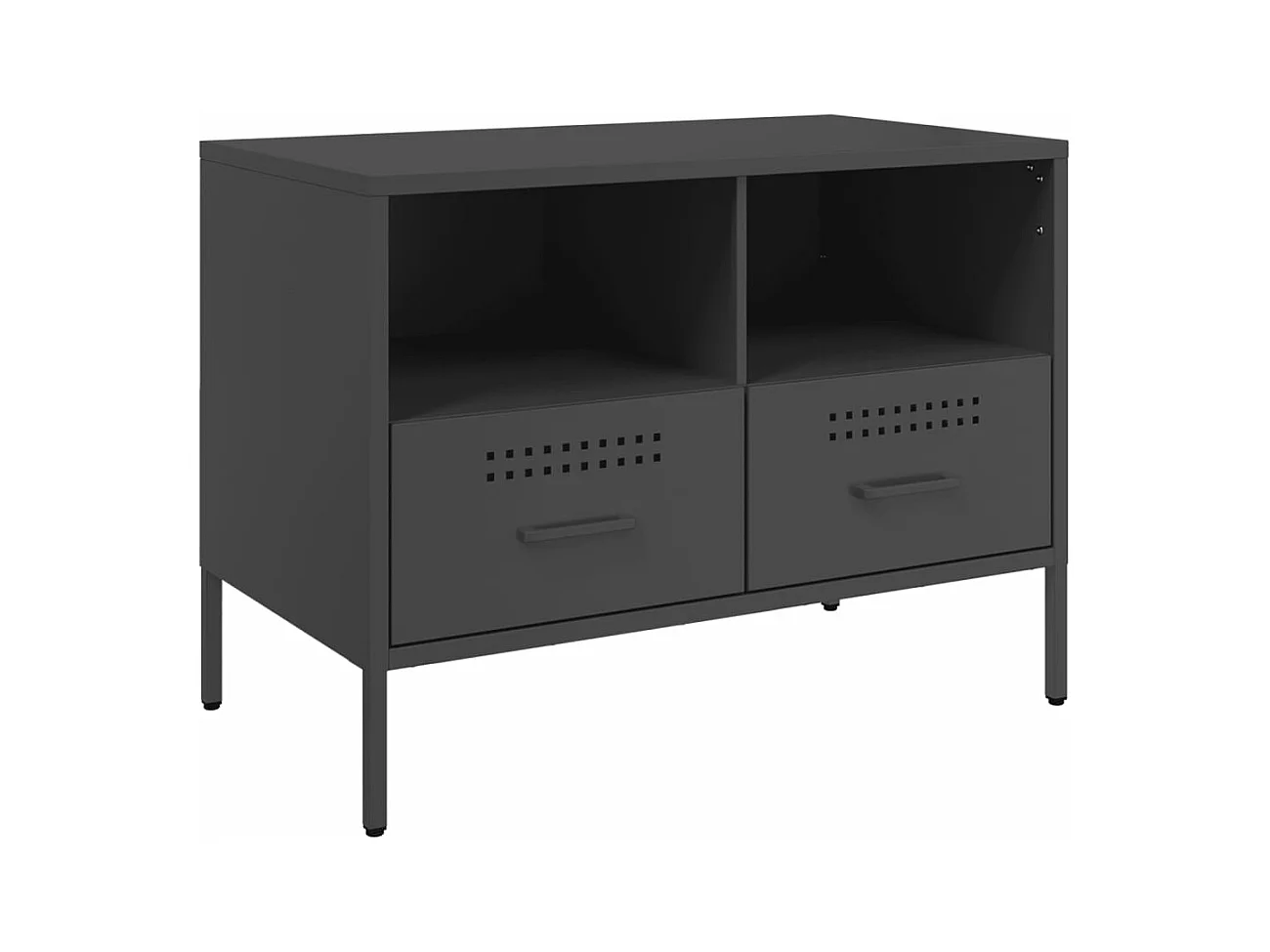 Meubles TV 2 pièces noir 68x39x50,5 cm acier laminé à froid
