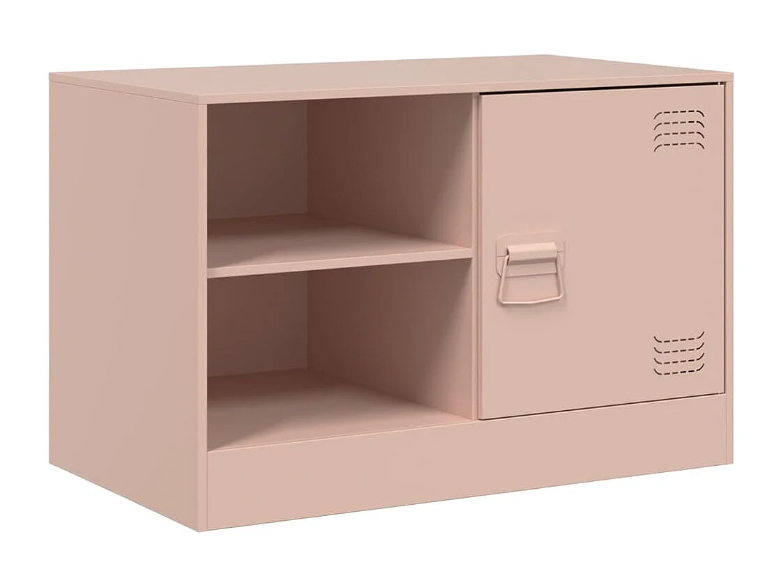 Meuble TV rose 67x39x44 cm acier