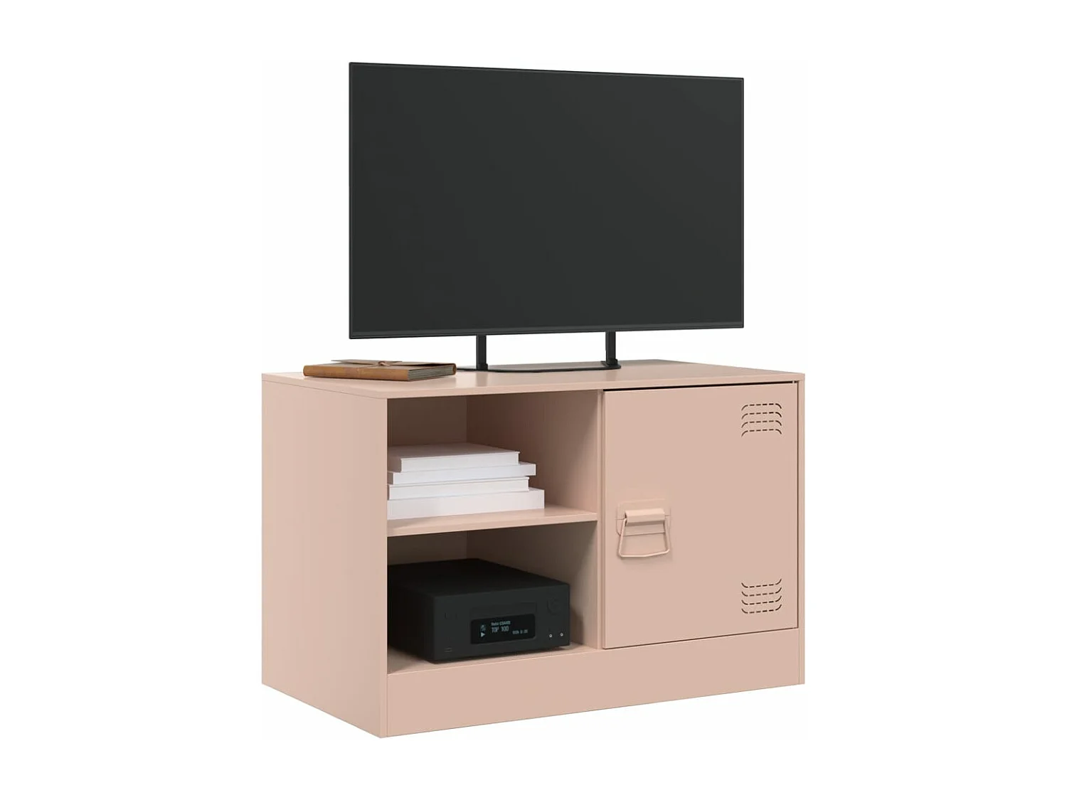 Meuble TV rose 67x39x44 cm acier