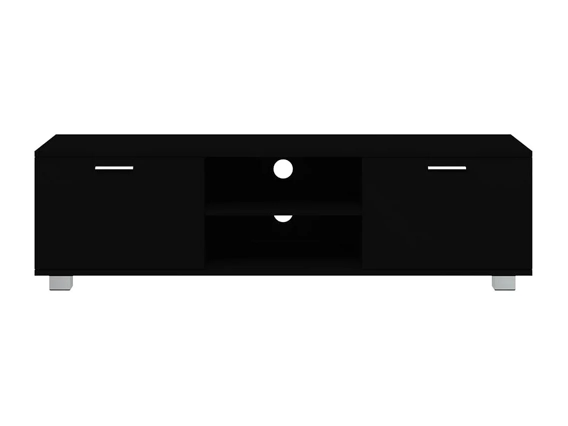 Meuble TV Noir 140x40,5x35 cm Bois d'ingénierie