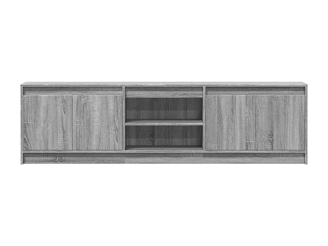Tv-meubel met LED 180x34x50 cm bewerkt hout grijs sonoma eiken