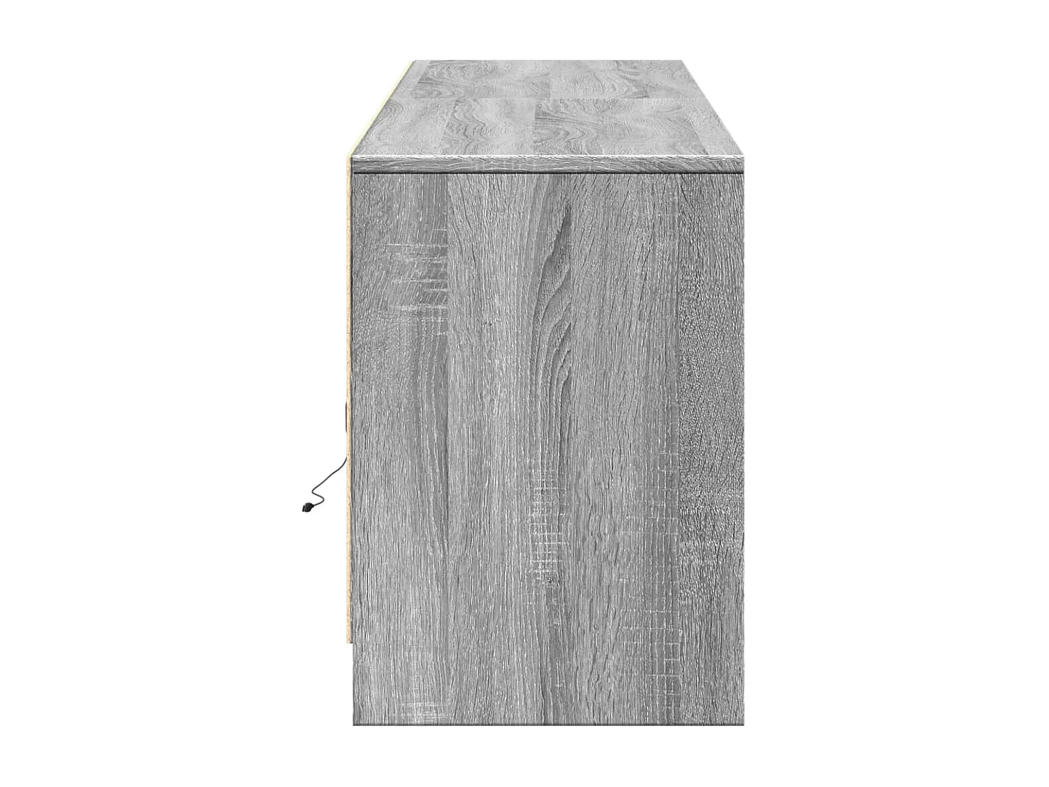 Tv-meubel met LED 180x34x50 cm bewerkt hout grijs sonoma eiken