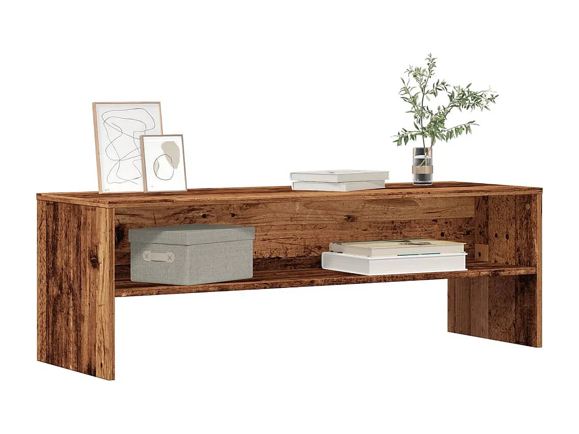 Meuble TV vieux bois 120x40x40 cm bois d'ingénierie