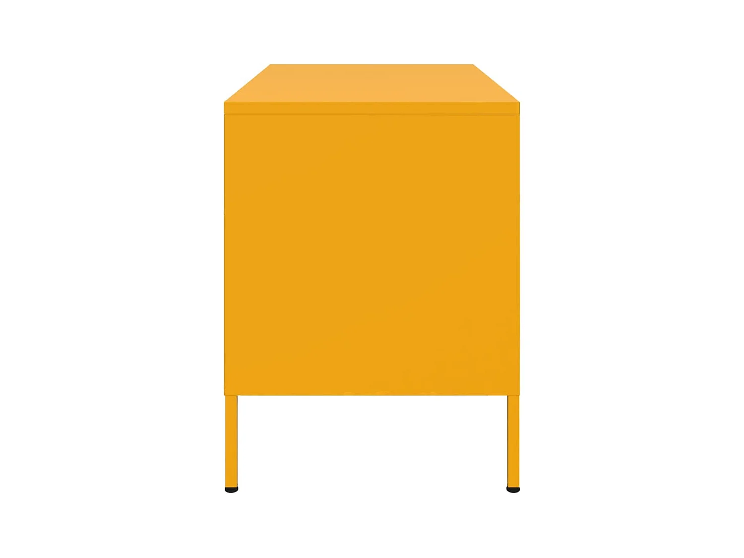 Meubles TV 2 pièces jaune moutarde 68x39x50,5 cm acier