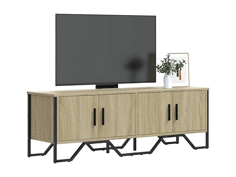 Meuble TV chêne sonoma 122x34x41 cm bois d'ingénierie