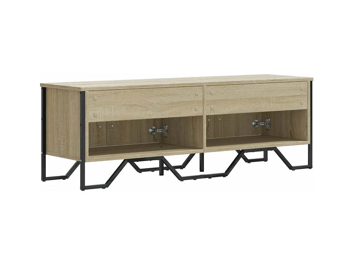 Meuble TV chêne sonoma 122x34x41 cm bois d'ingénierie