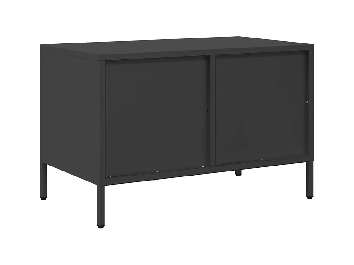 Meuble TV noir 68x39x43,5 cm acier laminé à froid