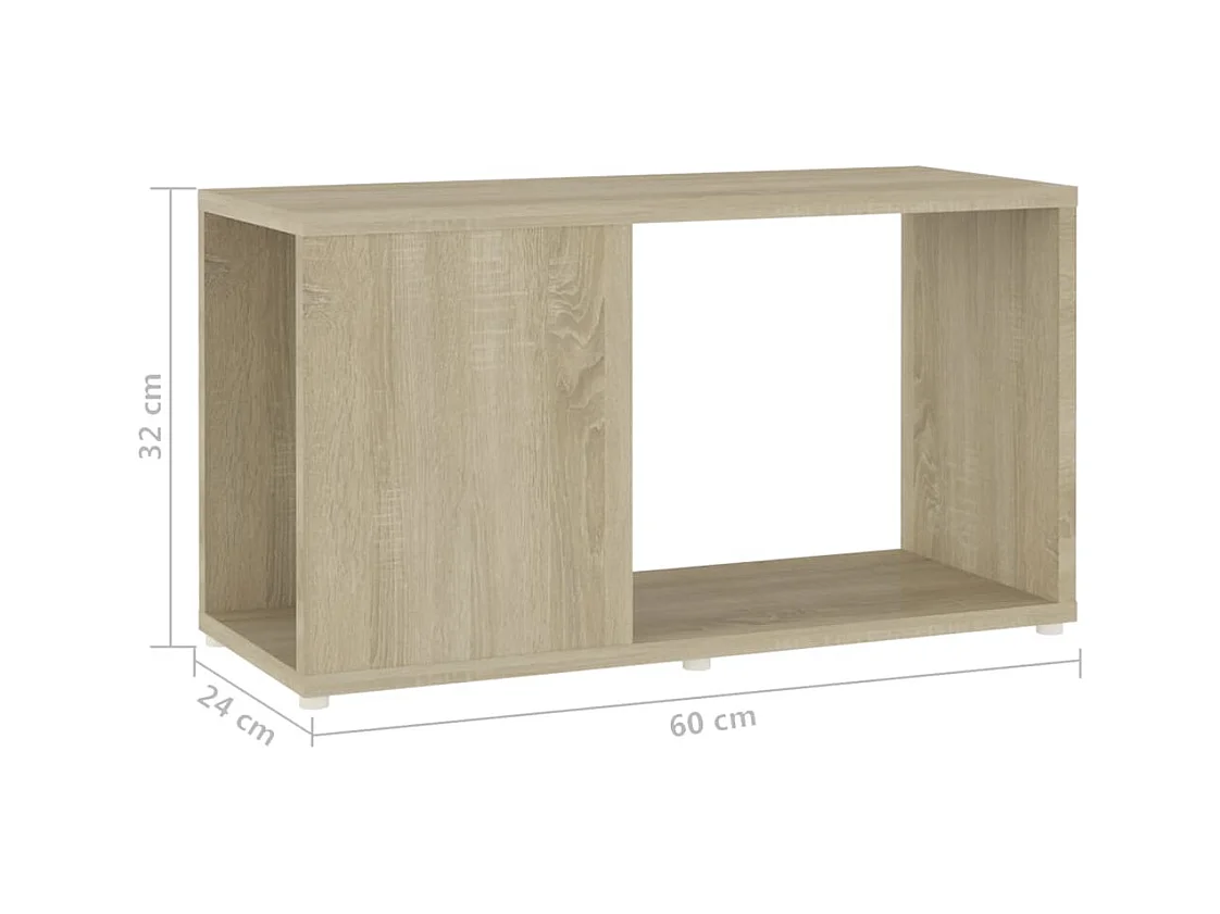 Meuble TV Chêne sonoma 60x24x32 cm Aggloméré