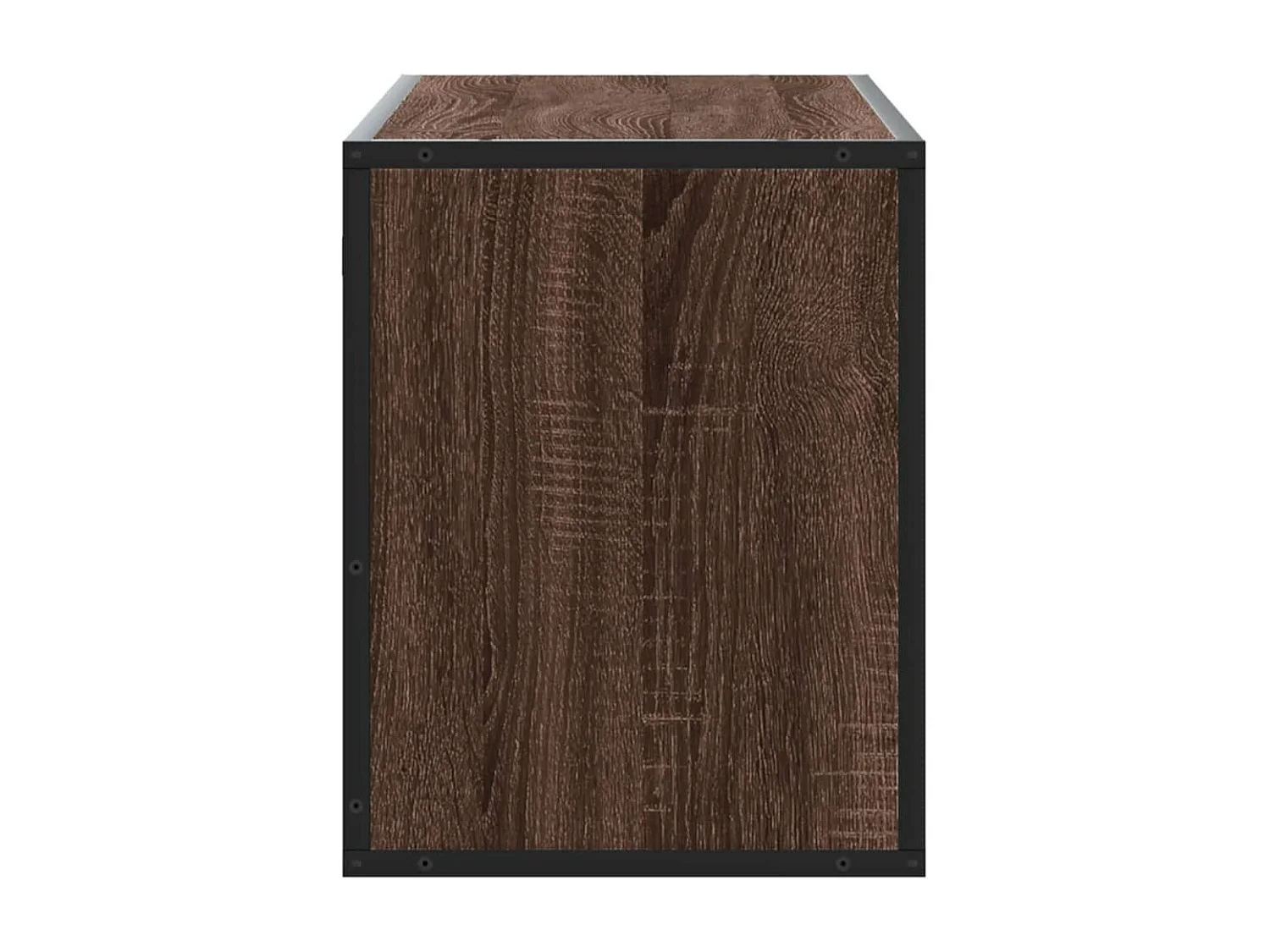 Meuble TV chêne marron 100x31x39,5cm bois d'ingénierie et métal