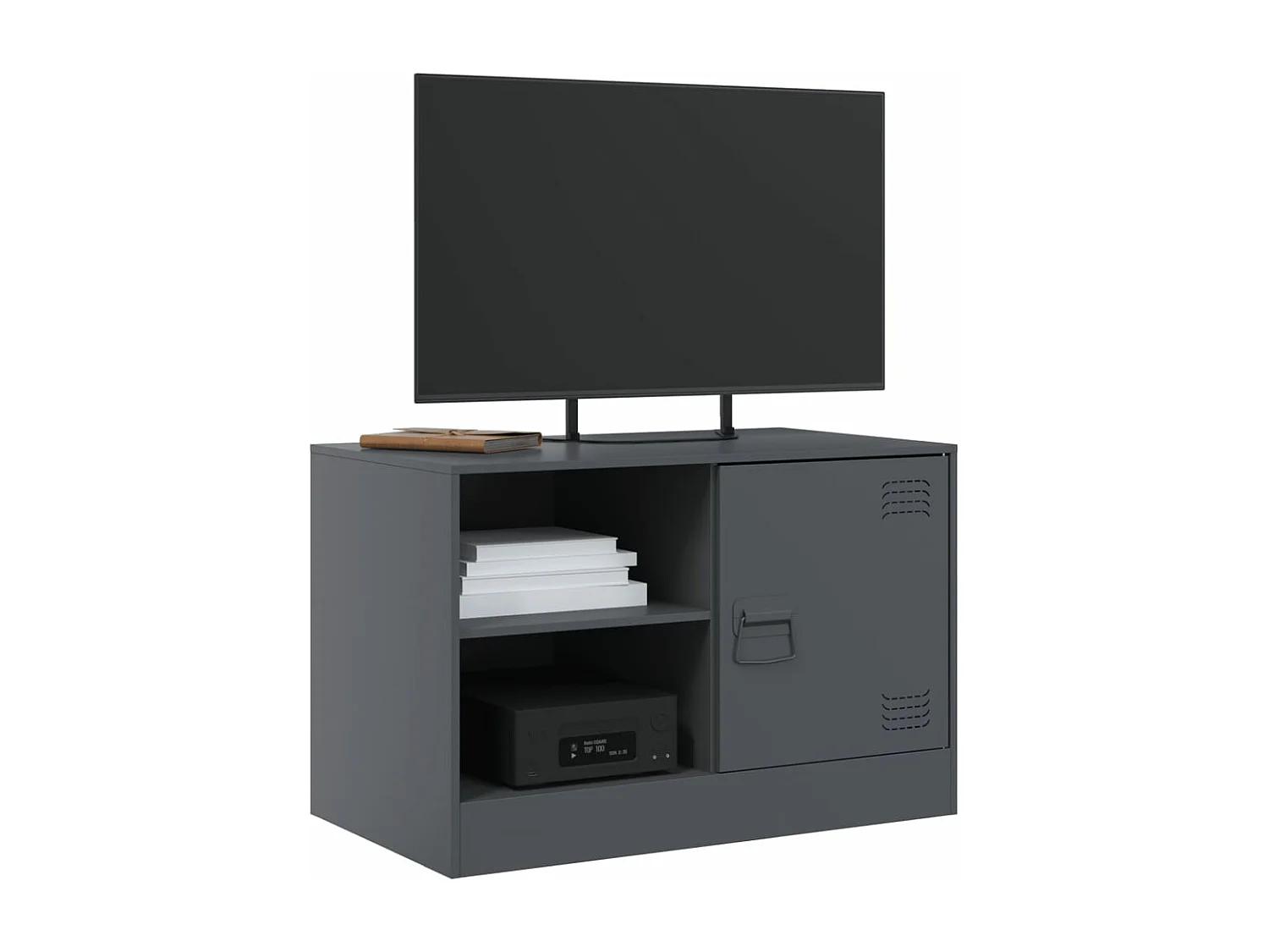 Meubles TV 2 pièces anthracite 67x39x44 cm acier