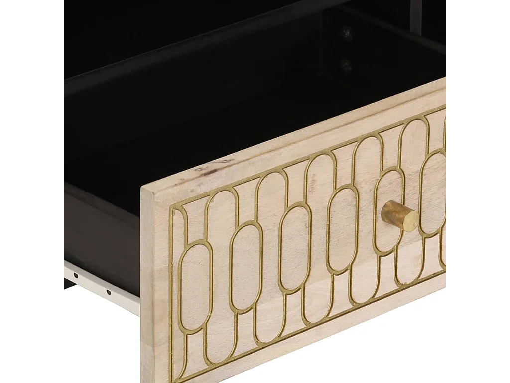 Tv-meubel 80x33x46 cm massief mangohout