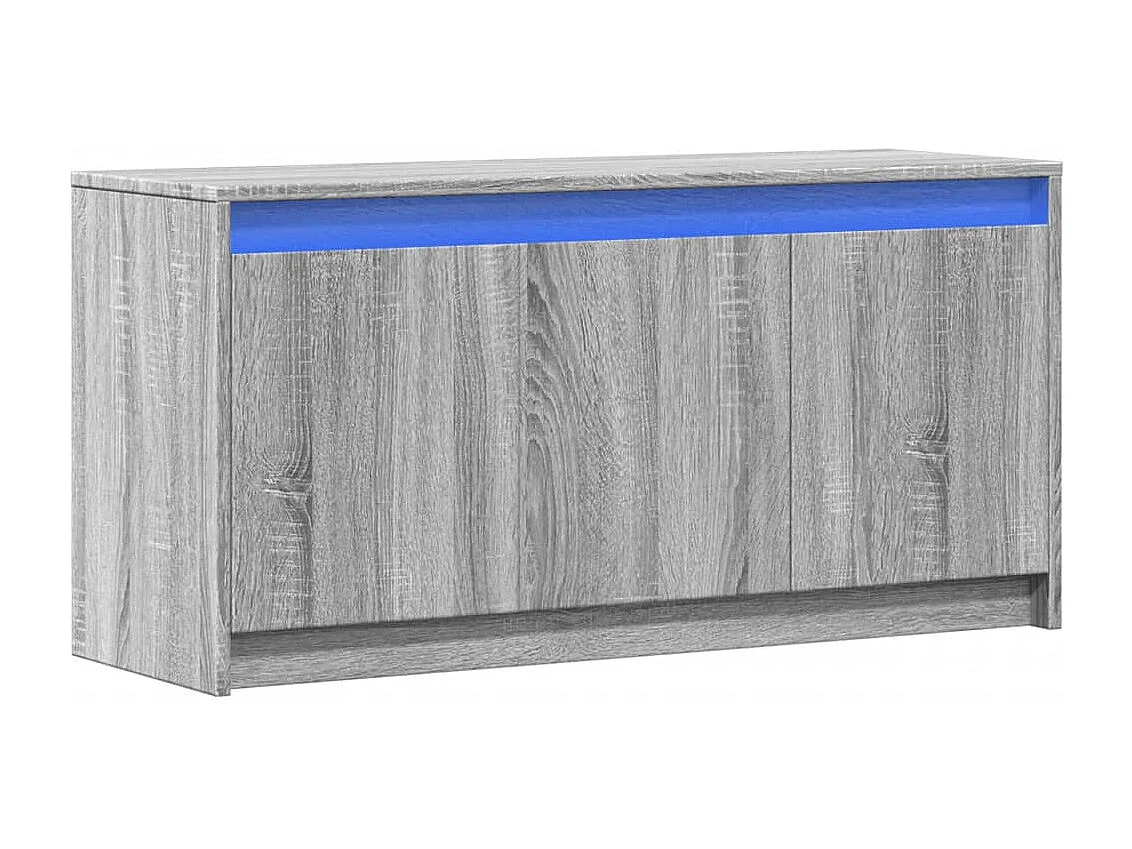 Meuble TV avec LED sonoma gris 100x34x50 cm bois d'ingénierie