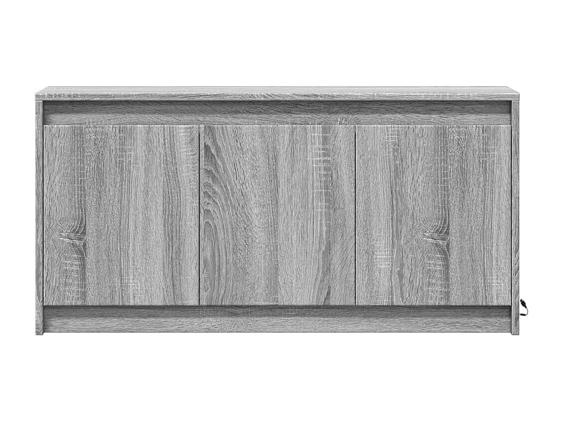 Meuble TV avec LED sonoma gris 100x34x50 cm bois d'ingénierie