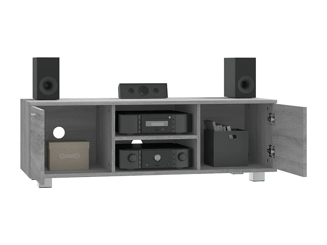 Tv-meubel 120x40,5x35 cm bewerkt hout grijs sonoma eikenkleurig