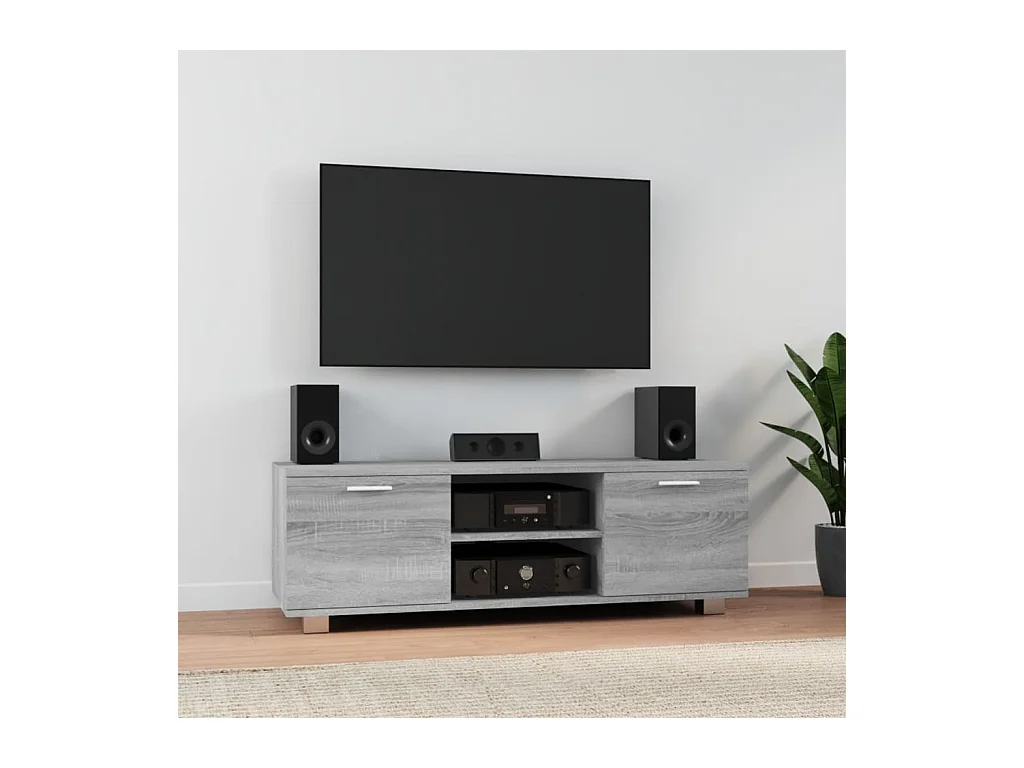Meuble TV Sonoma gris 120x40,5x35 cm Bois d'ingénierie