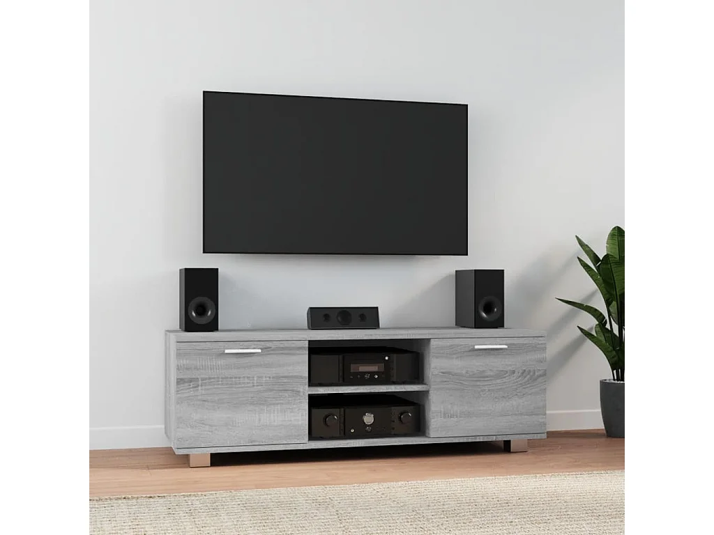 Meuble TV Sonoma gris 120x40,5x35 cm Bois d'ingénierie