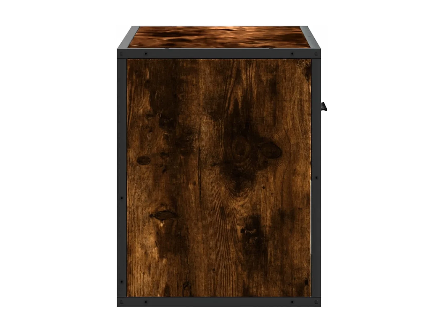 Meuble TV chêne fumé 60x31x39,5 cm bois d'ingénierie et métal