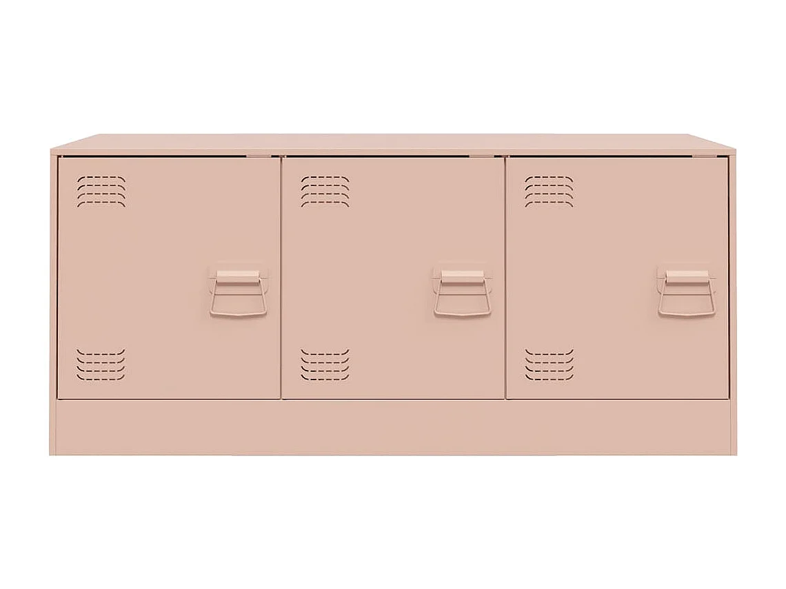 Meuble TV rose 99x39x44 cm acier