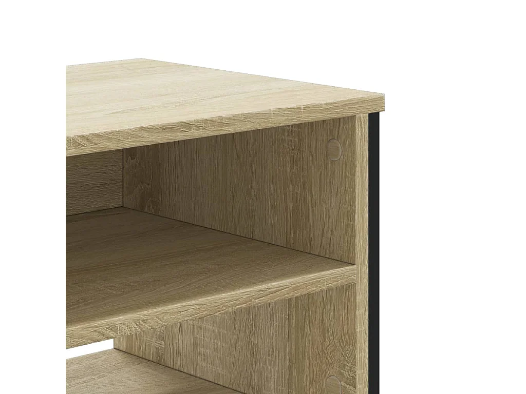 Meuble TV chêne sonoma 122x34x41 cm bois d'ingénierie