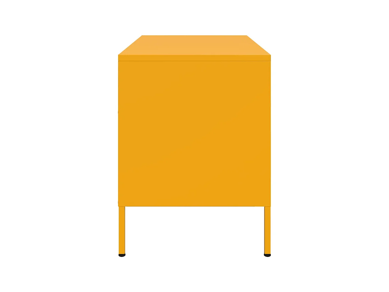 Meubles TV 2 pièces jaune moutarde 68x39x50,5 cm acier