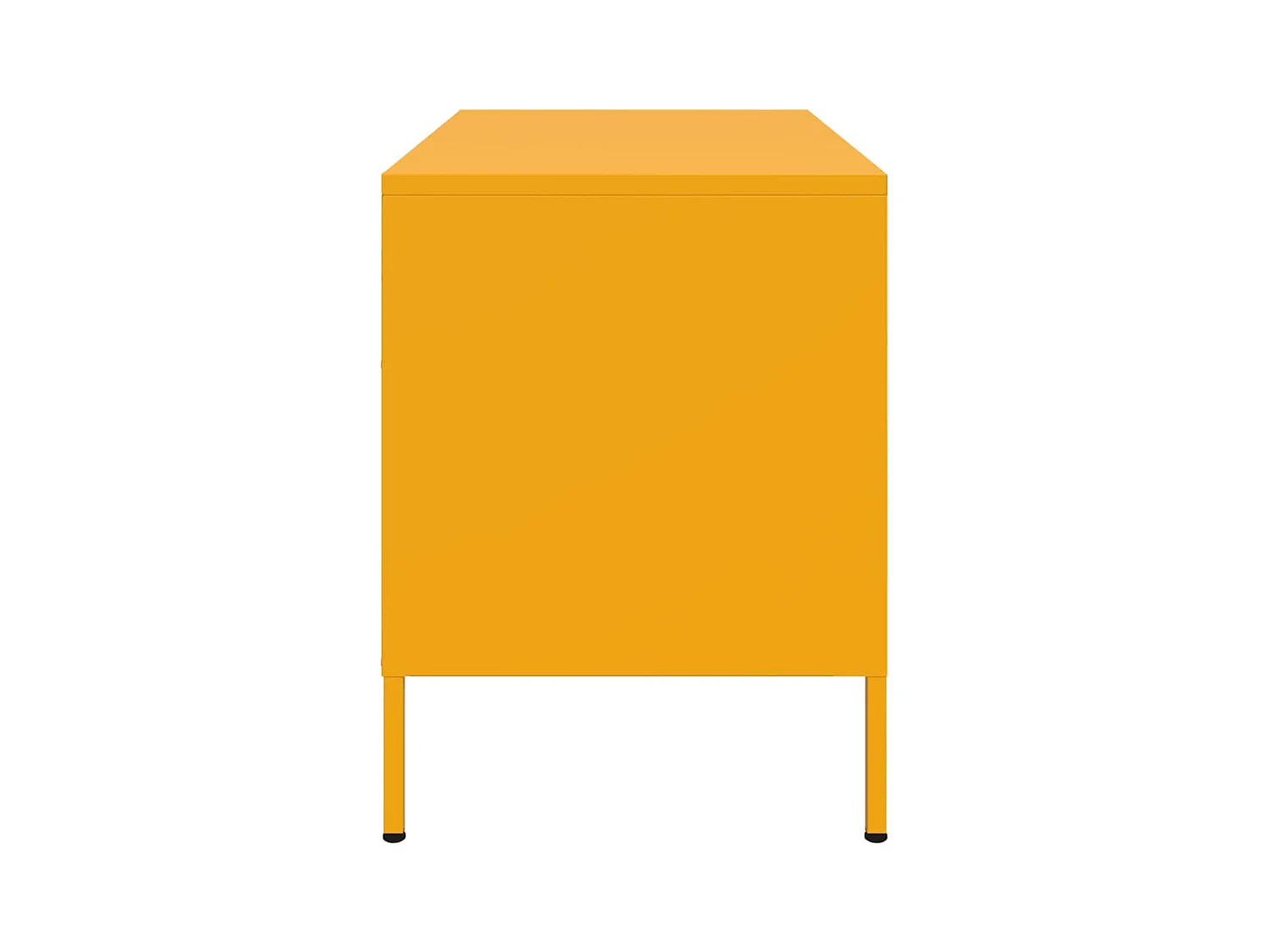 Meubles TV 2 pièces jaune moutarde 68x39x50,5 cm acier