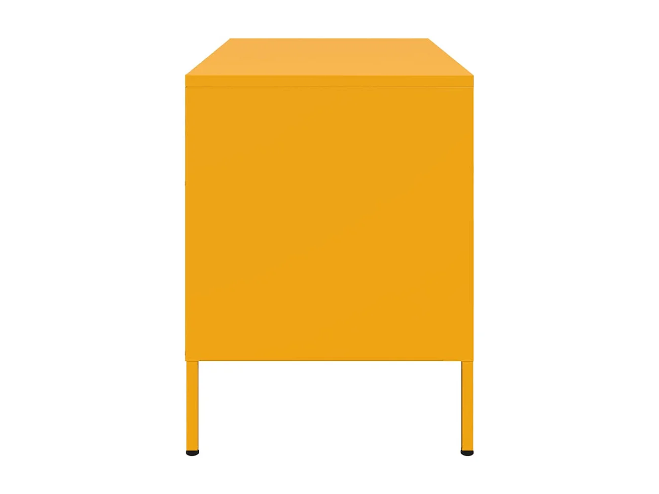 Meubles TV 2 pièces jaune moutarde 68x39x50,5 cm acier