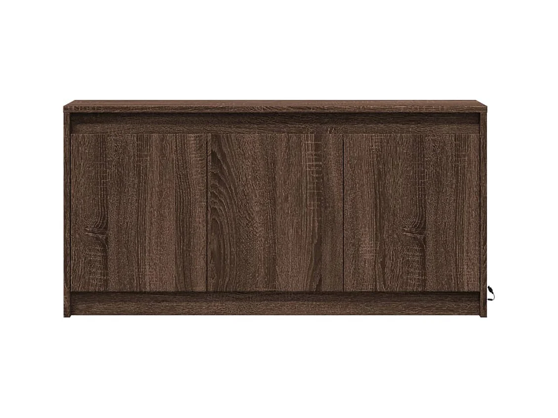 Meuble TV avec LED chêne marron 100x34x50 cm bois d'ingénierie