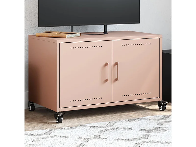 Tv-meubel 68x39x43,5 cm staal roze