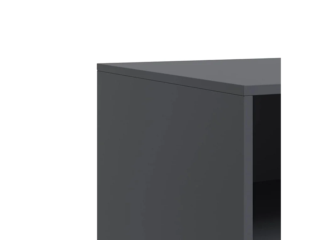 Meuble TV anthracite 67x39x44 cm acier