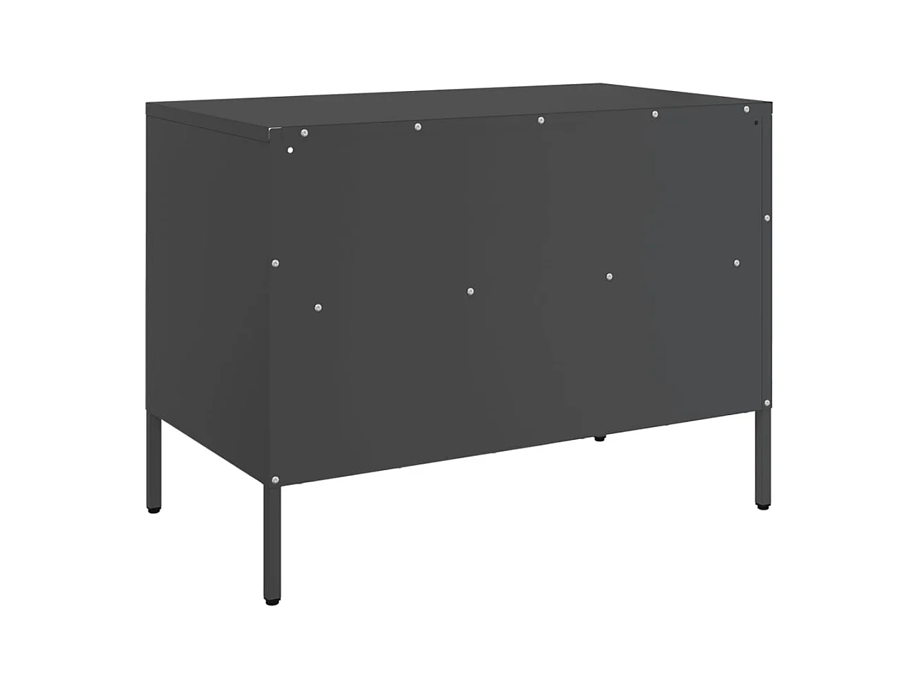 Meuble TV noir 68x39x50,5 cm acier laminé à froid