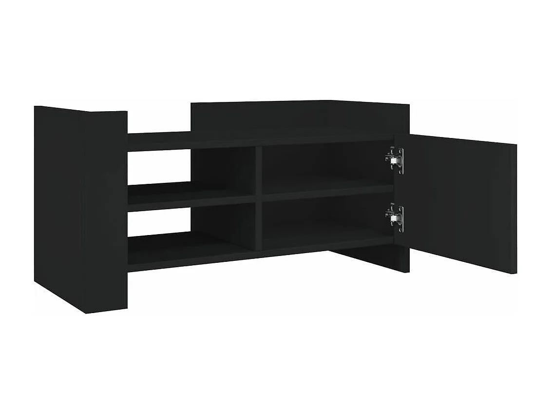 Meuble TV noir 80x35x40 cm bois d’ingénierie