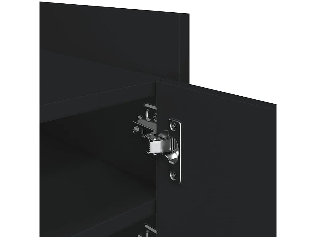 Meuble TV noir 80x35x40 cm bois d’ingénierie