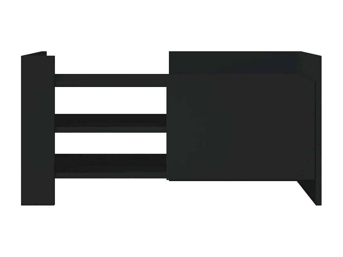 Meuble TV noir 80x35x40 cm bois d’ingénierie