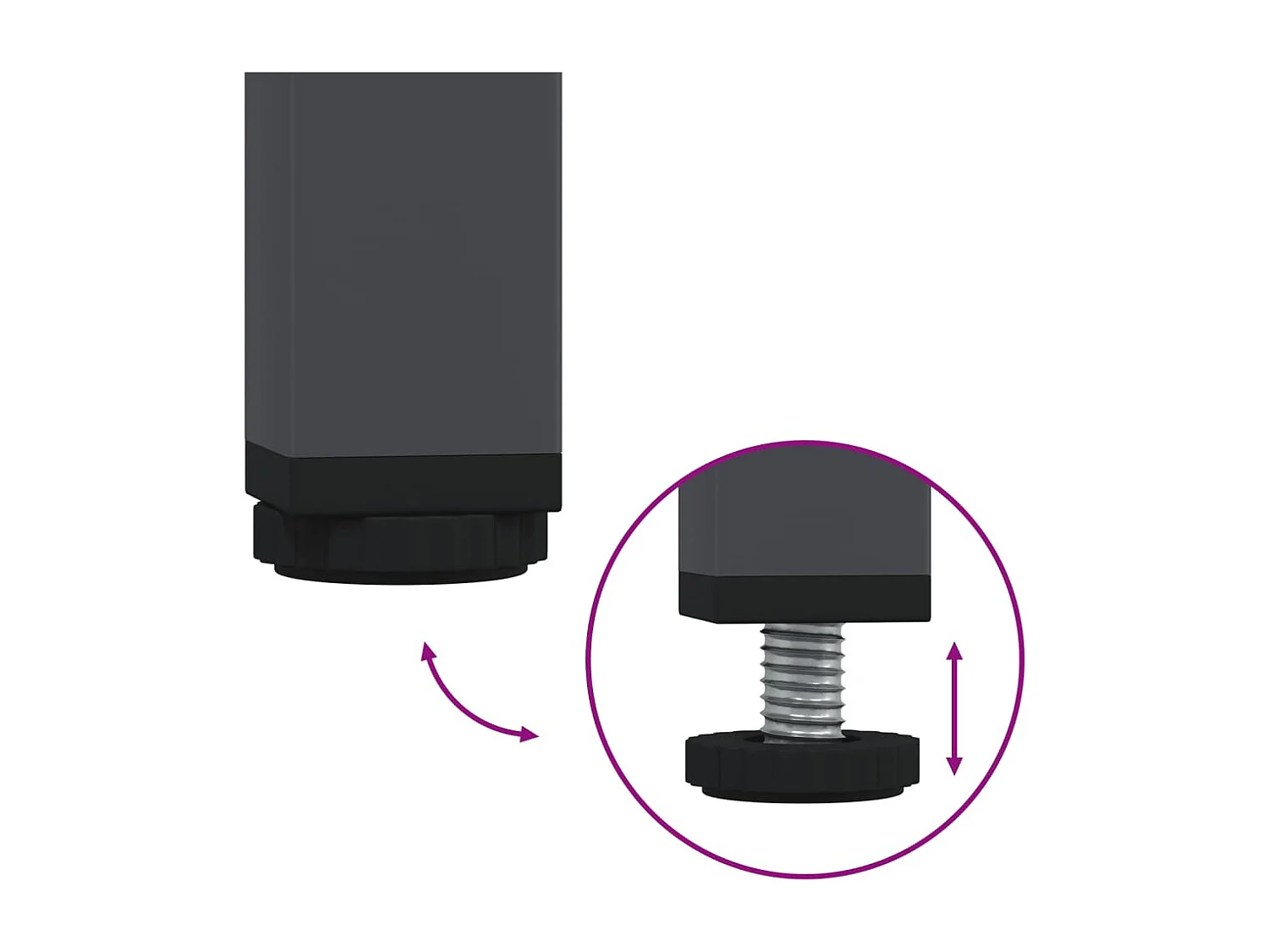 Meuble TV anthracite 100,5x39x50,5 cm acier