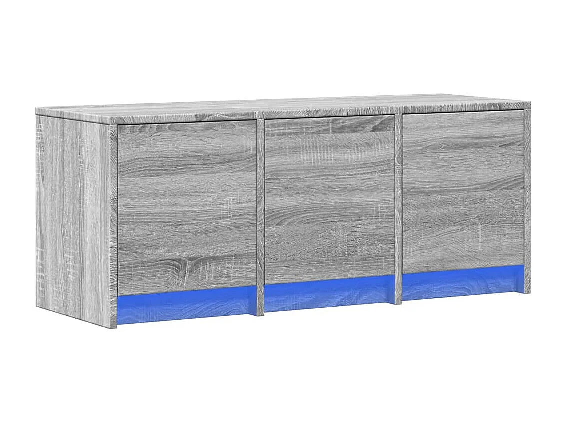 Meuble TV avec LED sonoma gris 97x34x40 cm bois d'ingénierie