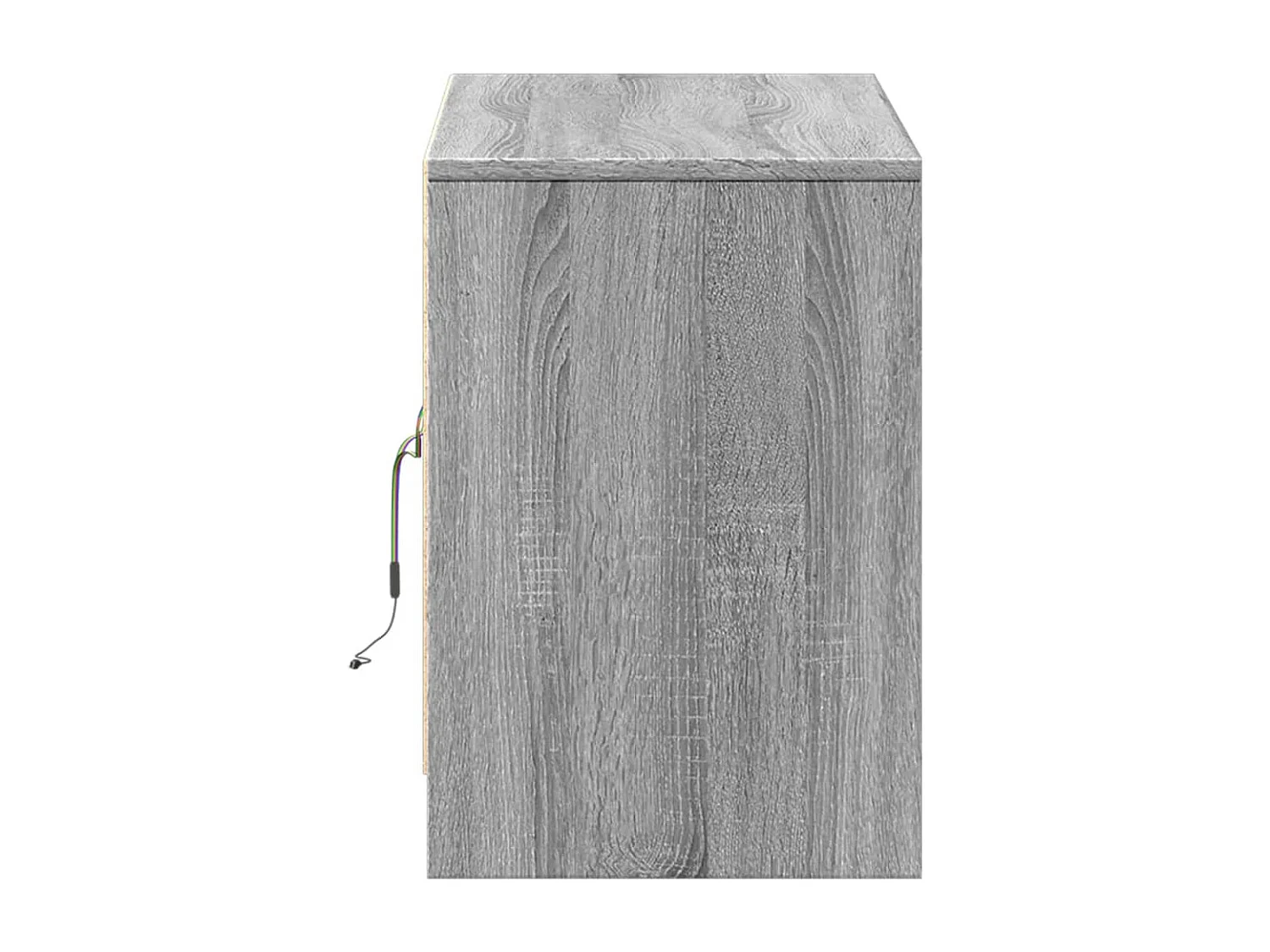 Tv-meubel met LED 100x34x50 cm bewerkt hout grijs sonoma eiken