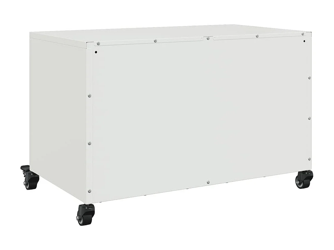 Meuble TV blanc 68x39x43,5 cm acier laminé à froid
