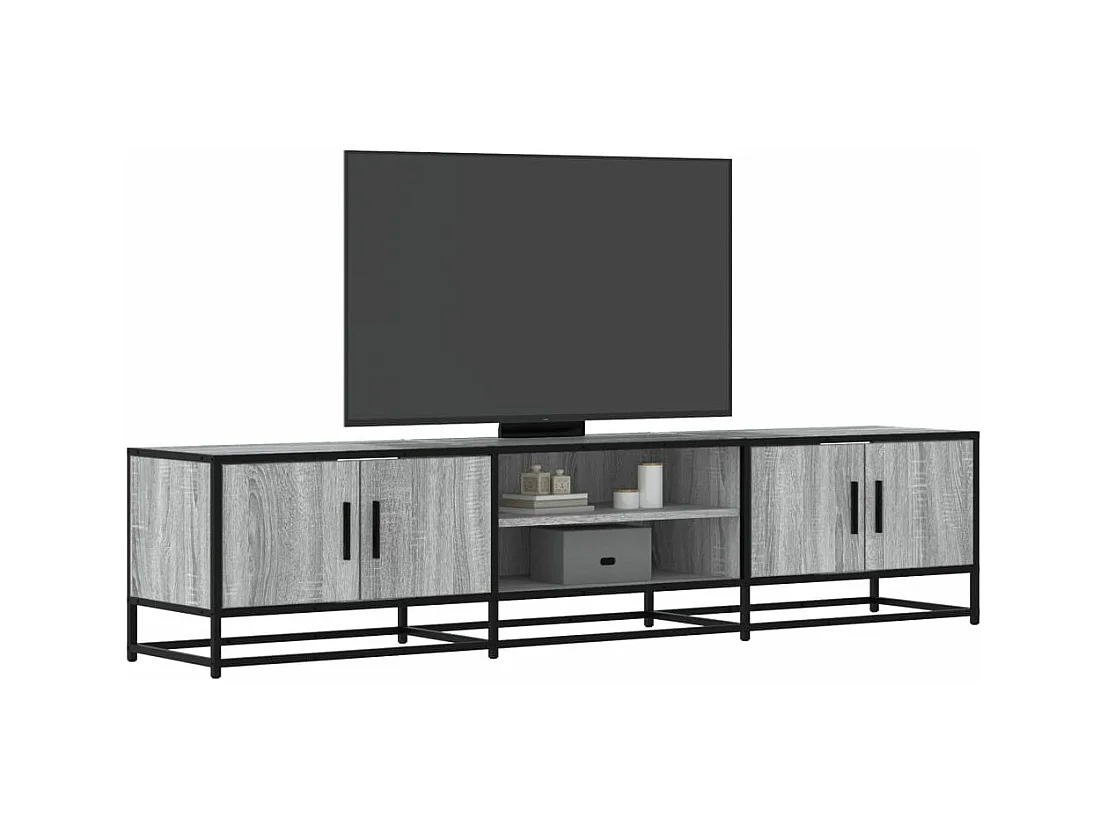 Meuble TV sonoma gris 180x35x41 cm bois d'ingénierie