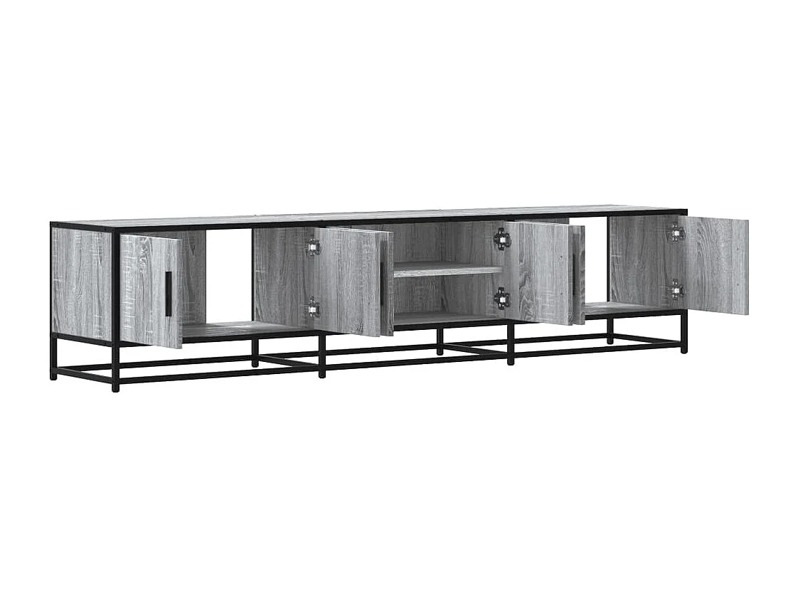 Meuble TV sonoma gris 180x35x41 cm bois d'ingénierie