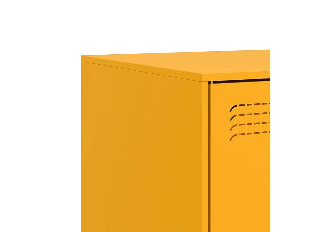 Meubles TV 2 pièces jaune moutarde 67x39x44 cm acier