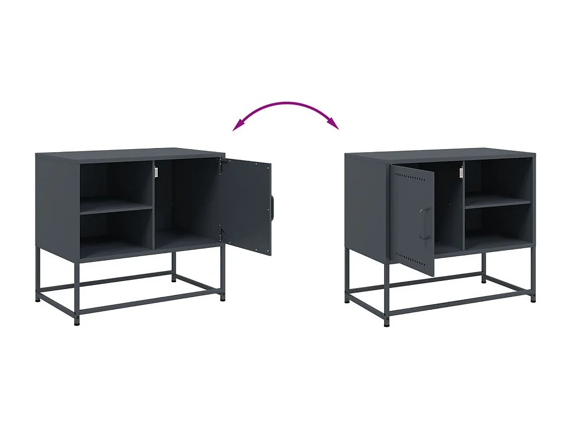 Meuble TV rose 100,5x39x60,5 cm acier