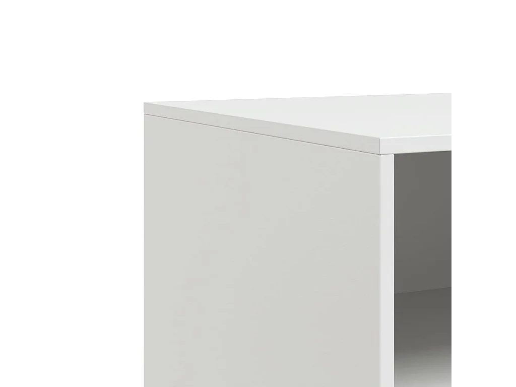 Meuble TV blanc 67x39x44 cm acier