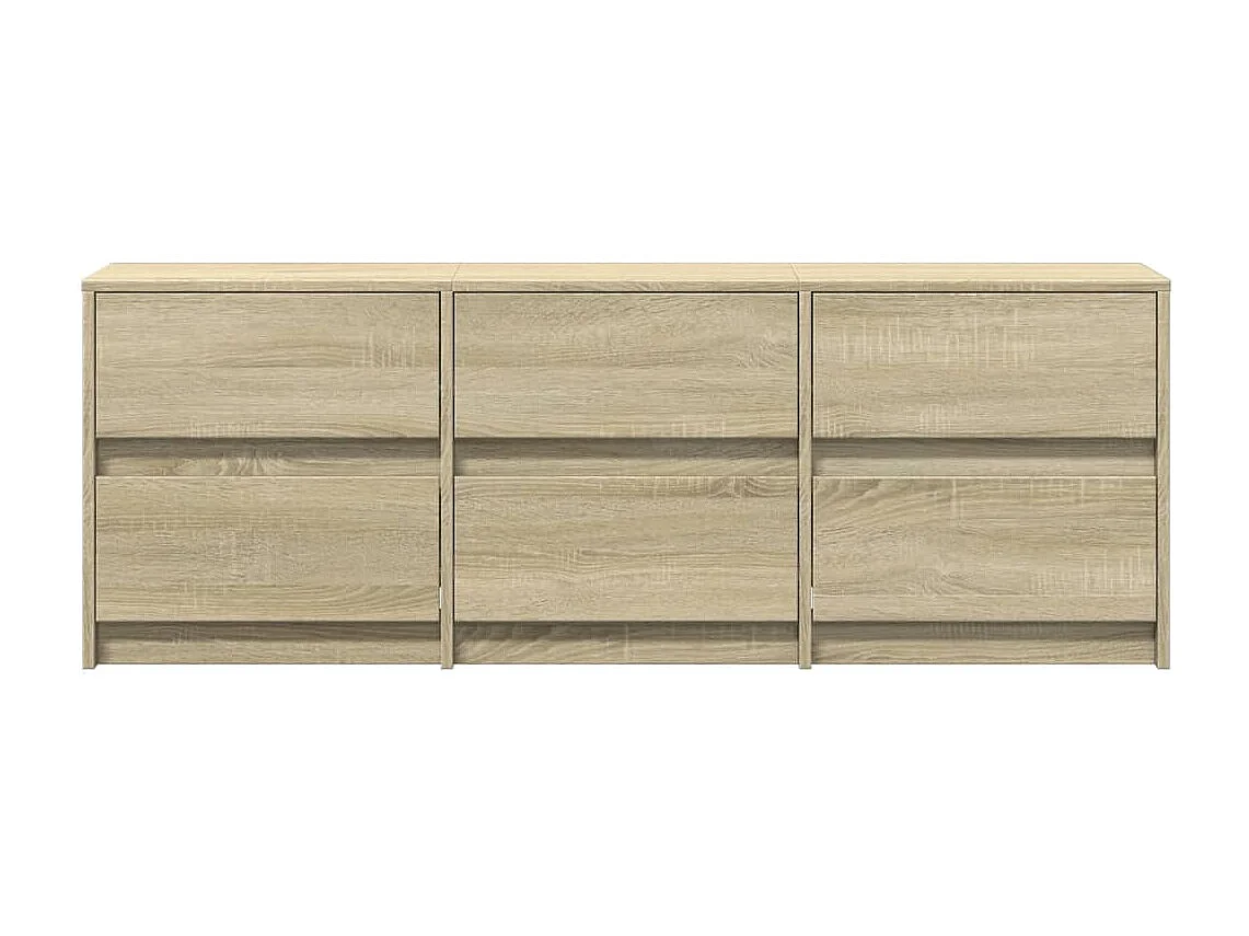Tv-meubel met LED 140x34x50 cm bewerkt hout sonoma eikenkleurig